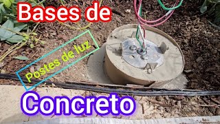 Como hacer bases de concreto para instalar luces exteriores  by El Bomby [upl. by Llehcam163]