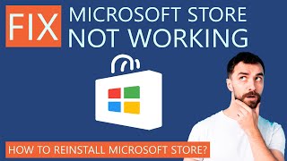 How to Fix Microsoft Store Not Working  Reinstall Microsoft Store [upl. by Leakcim]