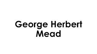G H Mead  I and Me  Theory of Self  Act and Gesture  Symbolic Interactionism [upl. by Otipaga]