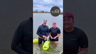 What is it like cold water swimming in a lake Hinchingbrooke Country Park near Cambridge [upl. by Lanta703]