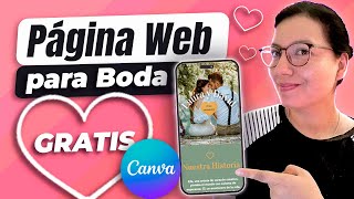 Cómo hacer una página WEB para INVITACIÓN de BODA Gratis en español ❤️ 2024 [upl. by Daffi]