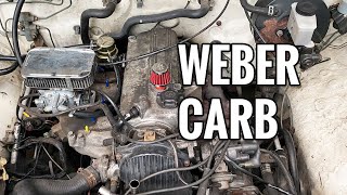 How to Install Weber 3236 Carb in Mazda B2200 B2000  Part 2 Flake Garage [upl. by Sadira]