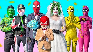 SUPERHEROs Story  All SpiderMan amp KID SPIDER MAN Rescue The KIDNAPPED Bride  Action Real Life [upl. by Delfine947]