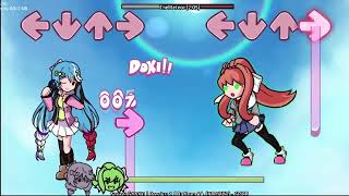 FNF เพลง TheMeteor Satesukaeko vs Monika FusionFour vs OverpoweredThe ultimate power [upl. by Neddie751]