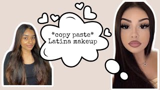 Copy And Paste LATINA Makeup Look  Baddie Makeup Tutorial [upl. by Lav]