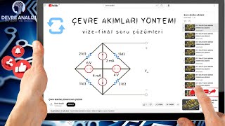 DC  ÇA32 Çevre akımları yöntemi soru çözümü vize final hazırlık soruları [upl. by Etheline]