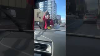 Men harass woman taking driverless Waymo car in San Francisco [upl. by Lerraj]