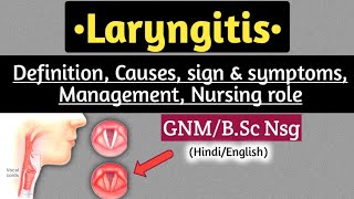 Laryngitis  Medical Surgical Nursing in Hindi nursingcriteria [upl. by Siduhey642]