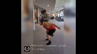 Alternated Dumbbell Swings gymtips personaltrainer kettlebell [upl. by Leunamnauj]