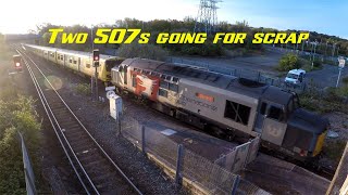 Two Merseyrail Trains leave for the Last time going for scrap 29th April 2024 [upl. by Nnayelsel]