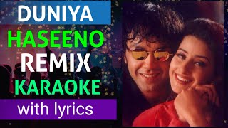 DUNIYA HASEENO KA MELA KARAOKE WITH LYRICS  HINDI REMIX KARAOKE SONG  GUPT [upl. by Llerref]