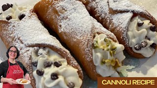 Cannoli Recipe  Cannoli Siciliani  How to make Cannoli at home [upl. by Eiramanig]