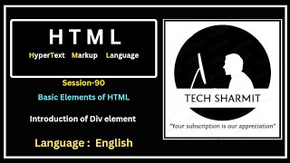 Basic Element of HTML Introduction to Div Tag in HTML Session90 [upl. by Suirtemid]