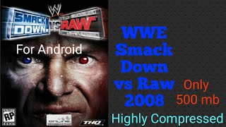 WWE SmackDown vs raw 2008 Highly compressed [upl. by Tlihcox]