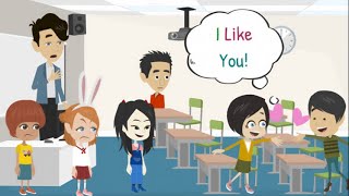 New Student at Minas School  Animated Story  Mina English  Normal English  improve English [upl. by Tilden231]