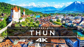 Thun Switzerland 🇨🇭  by drone 4K [upl. by Yarb]