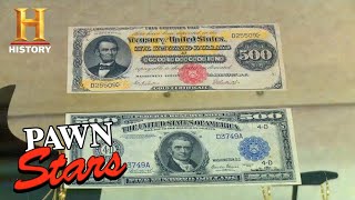 Pawn Stars INCREDIBLY RARE FEDERAL CURRENCY Season 13  History [upl. by Wanfried]