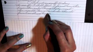 Penmanship with a Noodlers Ahab fountain pen and Noodlers Black ink [upl. by Aniras]