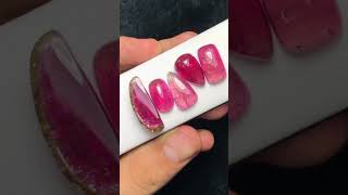 52carats so beautifultop quality ruby lite tourmaline cabochon Ethically sourcedSize15mm to 26mm [upl. by Aserat958]