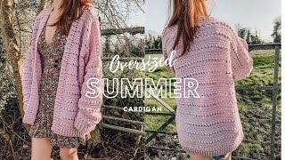 Quick and Easy Crochet Oversized Cardigan [upl. by Gert76]