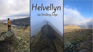 Helvellyn in January  first time going across Striding Edge  the Lake District [upl. by Maccarone]