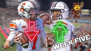 Noah Fifita Leads Arizona Upward Oklahoma State Crumbling In Big 12 Week Five Power Rankings [upl. by Rekab873]