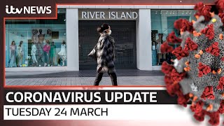 Coronavirus update Tuesday 24 March  ITV News [upl. by Ahsimaj]