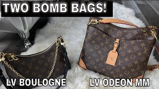 LV BOULOGNE NM  LOUIS VUITTON ODEON MM  TWO BOMB BAGS  COMPARING [upl. by Eddie]