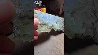 Cutting a large labradorite gems rocks agate rockhounding [upl. by Zetrok665]