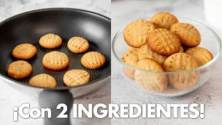 Galletas en Sartén con 2 INGREDIENTES 🍪  Galletas SIN HORNO Muy Fáciles [upl. by Nomrej]