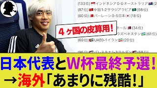 【海外の反応】最強日本代表の第二節順位に対する中国代表ら4ヶ国の思惑と皮算用！虎視眈眈と番狂せを狙うアジア諸国！【W杯アジア最終予選サッカー日本代表ハイライト海外の反応】 [upl. by Aivat971]