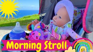 Beautiful Reborn Baby Stroller Walk With Baby Skya  New Summer Outfit Change [upl. by Eiramyelhsa877]