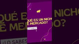 Un nicho de mercado es un segmento específico de consumidores con características particulares 🌎 [upl. by Eboh262]