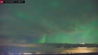 Oct 24 2024 Aurora Borealis Over Iceland in 4K Ultra HD [upl. by Essirehc]