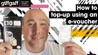 How to topup using an evoucher  tutorial  giffgaff [upl. by Marney378]