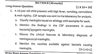 PYQ MBBS MICROBIOLOGY  QUESTION PAPERS  EXAM  TEST  SECOND YEAR MBBS  PDF [upl. by Semmes]