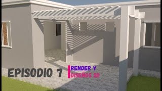 Como hacer una casa en sketchup  Epi 7 Pergola [upl. by Bordie]