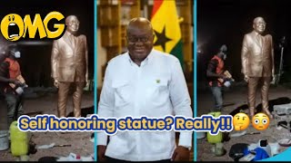 Ghana’s President Akuffo Addo unveils selfhonoring statue and this happen… [upl. by Oler]