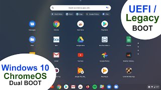 How To Dual Boot Chrome OS With Windows 10 UEFI Hindi  MrReCrop [upl. by Duvall]