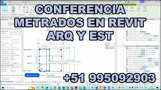 CONFERENCIA METRADOS REVIT ARQ Y EST [upl. by Oninotna888]