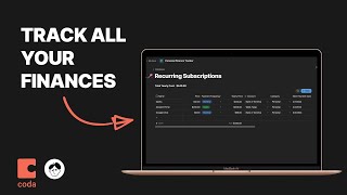 Updates to the Ultimate Personal Finance System in Coda subscriptions tracking amp more [upl. by Dombrowski714]