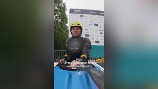 POV Kayak cross ramp action new to the Olympics wait for the splash [upl. by Haggai142]