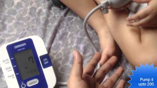 Measuring Blood Pressure with Omron [upl. by Lashoh]