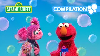 Sesame Street Elmo Plays with Bubbles  Bubble Fun Compilation [upl. by Aerda444]