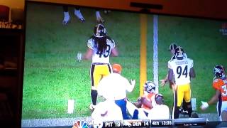 Troy Polamalu says Dont Stiff Arm Me [upl. by Anitsyrc]