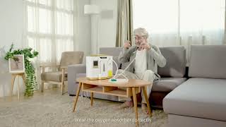 DEDAKJ Oxygen concentrator with nebulizer DDT1L golden breath oxygen machine machine for sleep [upl. by Oinegue]