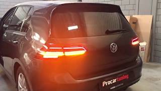 VW Golf 7 facelift achterlichten LED Dynamische knipperlichten [upl. by Altis]