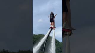 Flyboard montage  water jetpack water world this is to high shorts [upl. by Eedahs]