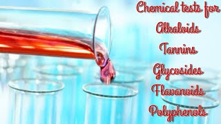 Phytochemical screeningChemical tests for AlkaloidsGlycosides tanninsFlavanoidsPolyphenol GPAT [upl. by Dorena475]