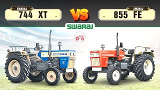 Swaraj 744 XT Vs Swaraj 855 Comparison  Price Mileage Specifications  Tractor Review in Hindi [upl. by Esinet182]